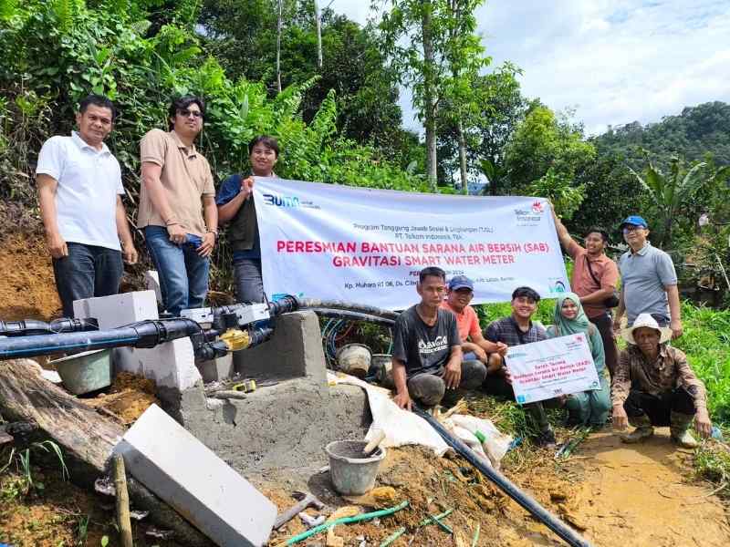 Peresmian Bantuan Sarana Air Bersih (SAB) Gravitasi Smart Water Meter yang berlangsung di Kab. Lebak, Banten, beberapa waktu yang lalu.